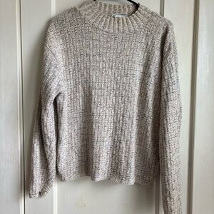 Croft & Barrow Women's Textured Cream Sweater